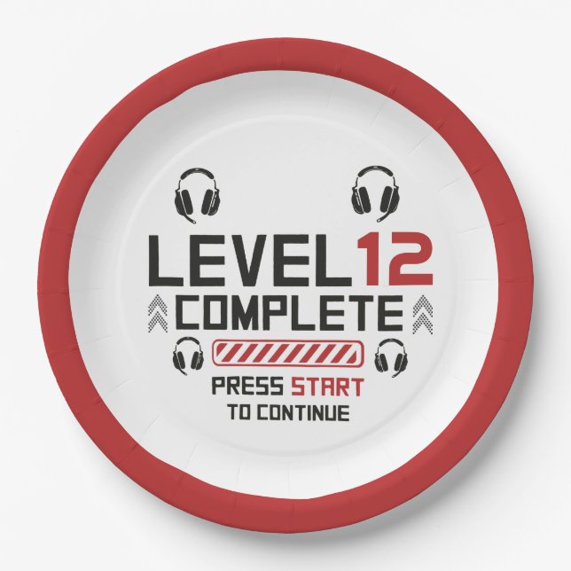 Prato De Papel Aniversário de Jogador ou Graduação (Frente)