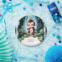 Aniversário de Macaco Simples e Cortado