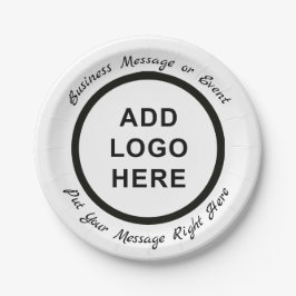 Prato De Papel Aniversário de Negócios Casamento Graduado Logotip