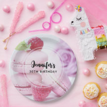 Aniversário de pastelaria francesa, de framboesa r