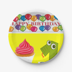 Prato De Papel Aniversário de Placas de Papel