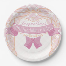 Aniversário de Princesa Art Nouveau Rosa Claro