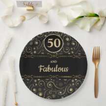 Aniversário de QUALQUER IDADE Preto e Dourado