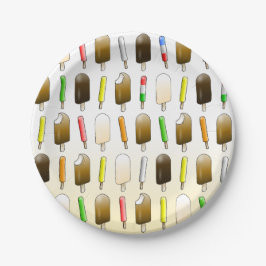 Prato De Papel Aniversário de sorvete e diversão