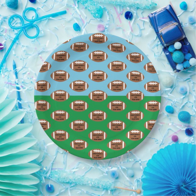 Prato De Papel Aniversário do 4º ano de futebol (Festa)