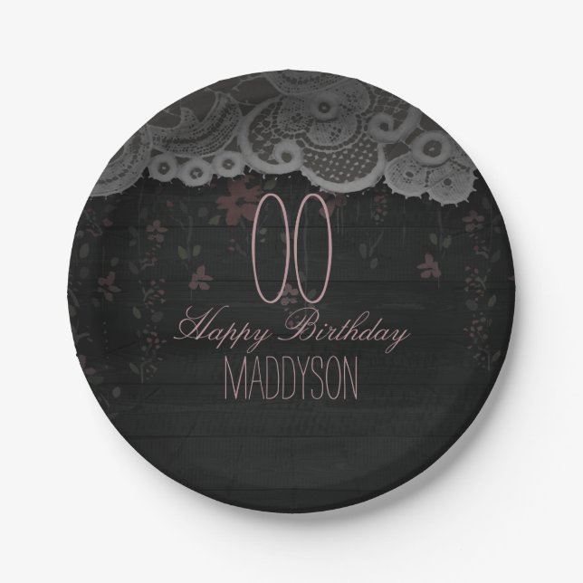 Prato De Papel aniversário do 90 91st do 80 85th 92nd 97th 98th (Frente)