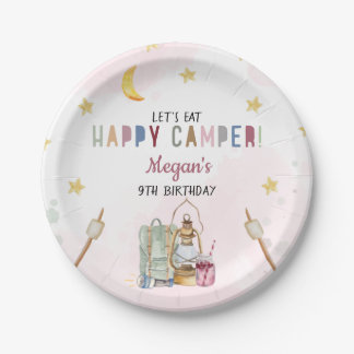 Prato De Papel Aniversário do Acampamento de Campanha