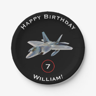 Prato De Papel Aniversário do avião de combate do raptor F-22 c