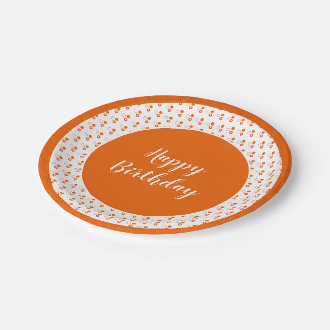 Prato De Papel Aniversário do Designer (Inclinado)