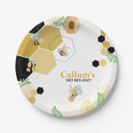 Prato De Papel Aniversário do Dia da Abelha