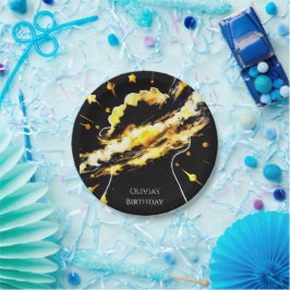 Prato De Papel Aniversário do Espaço Divertido Encantado