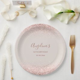 Prato De Papel Aniversário do Espelho Elegante