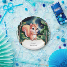 Aniversário do Esquilo Cute Encantado