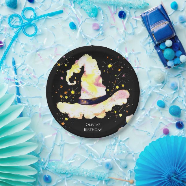 Prato De Papel Aniversário do feiticeiro de magia (Festa)