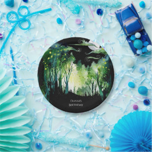 Prato De Papel Aniversário do Firefly Glow Woodland