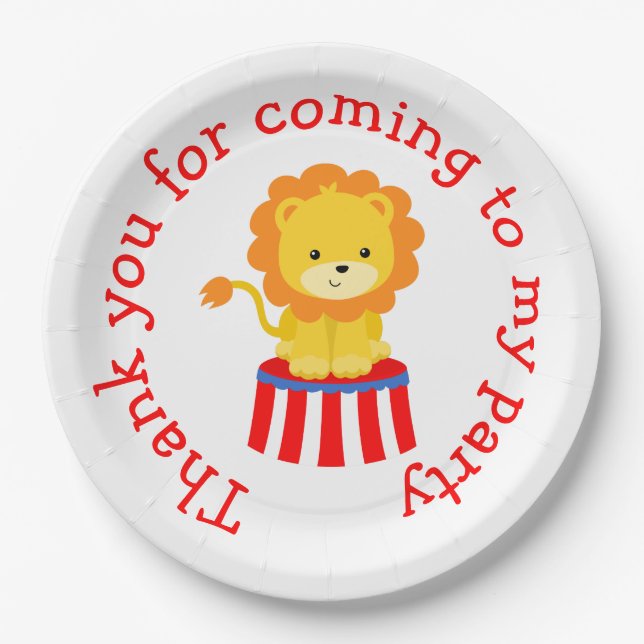 Prato De Papel Aniversário do Grande Carnaval em Vermelho (Frente)