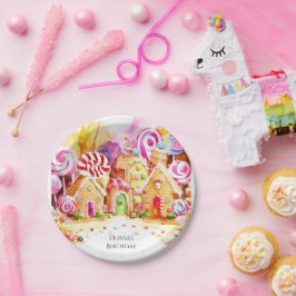 Prato De Papel Aniversário do Kids Sprinkle Candyland