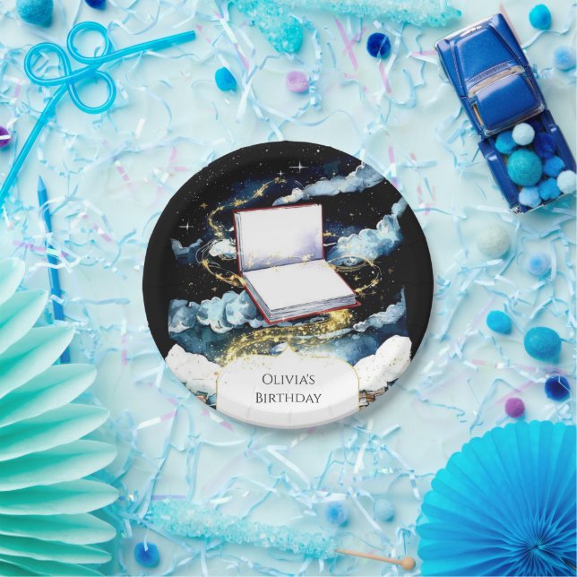 Prato De Papel Aniversário do Livro de Histórias da Biblioteca Pe (Festa)