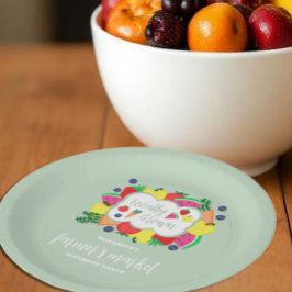 Prato De Papel Aniversário do Mercado de Fazendeiros Cultivados L