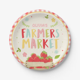 Prato De Papel Aniversário do mercado dos agricultores Papel de P