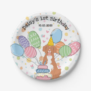 Prato De Papel Aniversário do Novo Scotia Duck Tolling Retriever