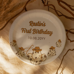 Prato De Papel Aniversário do Padrão Verificado no Halloween do V