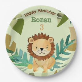 Prato De Papel Aniversário do Pequeno Príncipe Leão