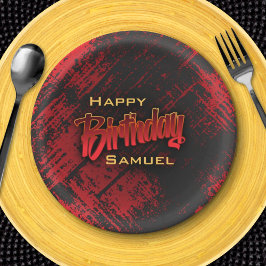 Prato De Papel Aniversário do Teen Boy