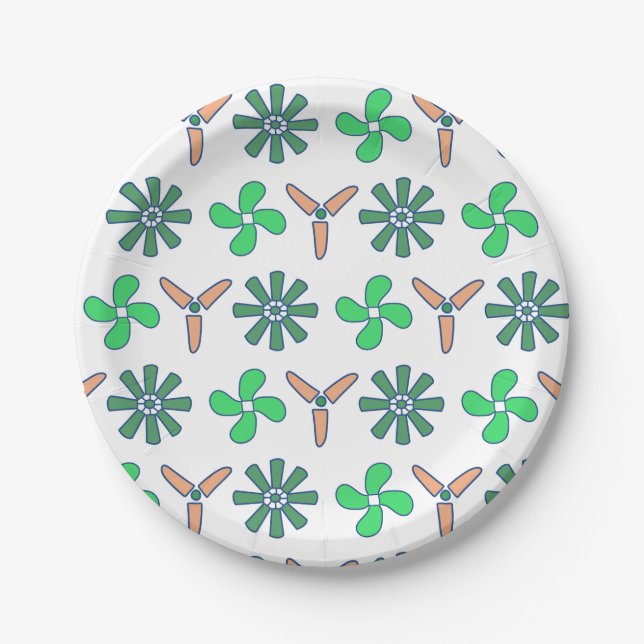 Prato De Papel Aniversário do Twirl and Spin Boys (Frente)