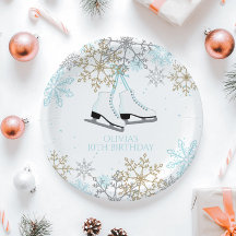 Aniversário dos Flocos de Neve Dourados de Prata A