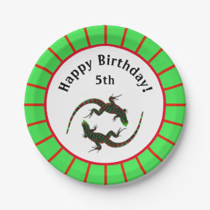 Prato De Papel Aniversário dos lagartos de Yin Yang