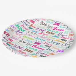 Prato De Papel Aniversário mês de junho