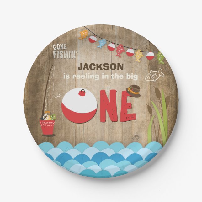 Prato De Papel Aniversário o grande do menino das placas de papel (Frente)