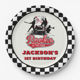 Prato De Papel Aniversário Personalizado Do Ano Do Baseball