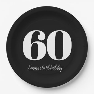 Prato De Papel Aniversário personalizado e sofisticado