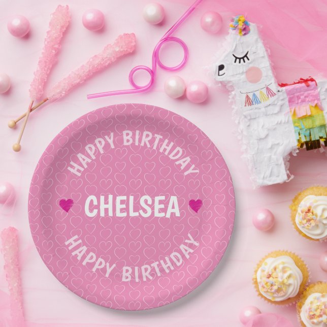 PRATO DE PAPEL ANIVERSÁRIO PERSONALIZADO FELIZ (Festa)