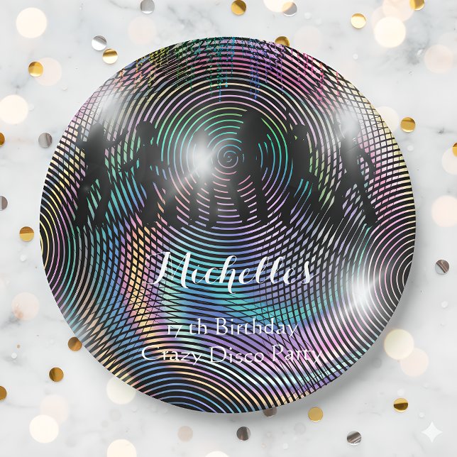 Prato De Papel Aniversário psicodélico maluco (Criador carregado)