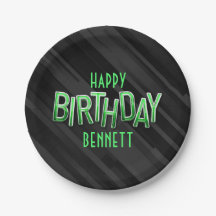 Aniversário Verde Moderno