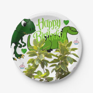 Prato De Papel Aniversários De Papel, Dinossauro