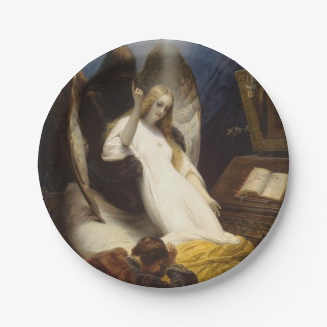 Prato De Papel Anjo da Morte (Indo ao Céu) (Horace Vernet) (Frente)