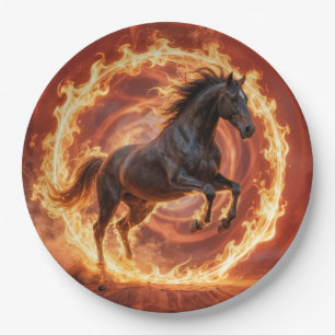 Prato De Papel Ano Chinês do Cavalo de Fogo