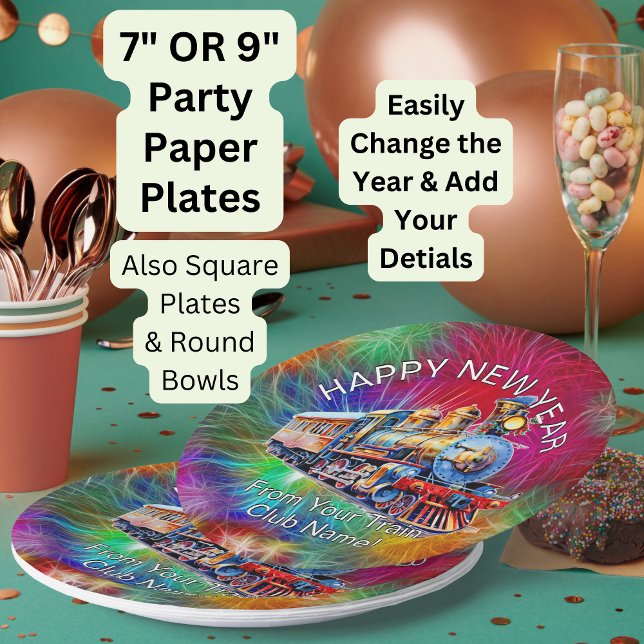 Prato De Papel Ano de Adição, Fogos de Artifício do Comboio a Vap (Criador carregado)