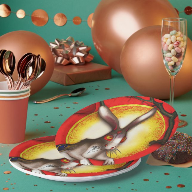 Prato De Papel Ano do coelho (Múltiplo)