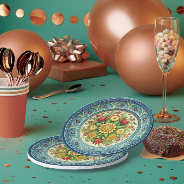 Prato De Papel Antique Kornilov Brothers Porcelain Paper Plate (Múltiplo)