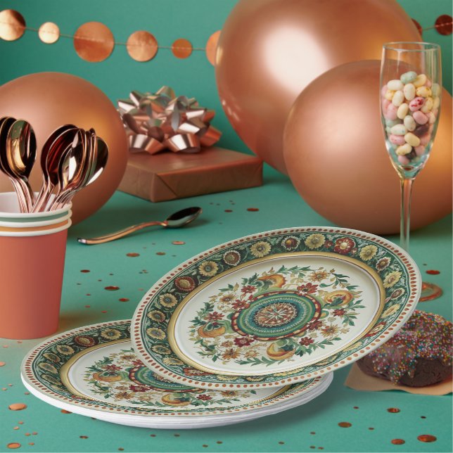 Prato De Papel Antique Kornilov Brothers Porcelain Paper Plate (Múltiplo)