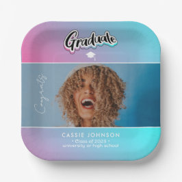 Prato De Papel Anúncio de graduação