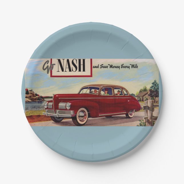 Prato De Papel Anúncio para automóveis Nash 1941 (Frente)