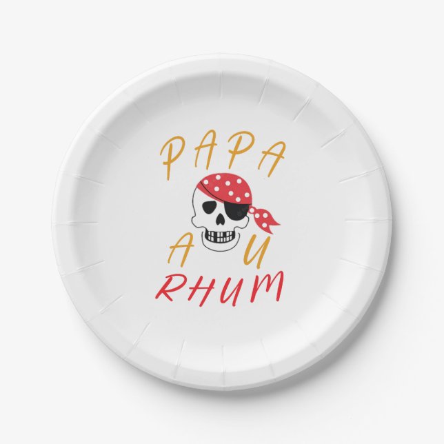 Prato De Papel apa Au Rhum Drinker Engraçado Humor (Frente)