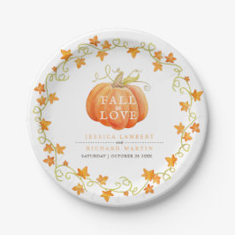 Prato De Papel Apaixonado por bompkin d'água, casamento