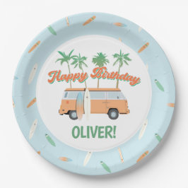 Prato De Papel Apanhe um Surf de Ondas em Qualquer Aniversário Id